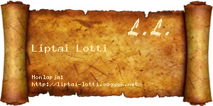 Liptai Lotti névjegykártya